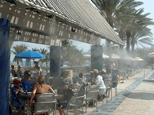 Poolside misting